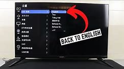 How to Change SHARP SMART TV Language to English