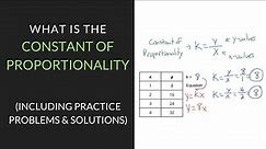 What is the Constant of Proportionality? | 7th Grade | Mathcation.com