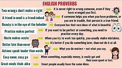30 Common Proverbs in English