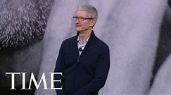 Tim Cook Gets Emotional During Tribute To Steve Jobs In The Steve Jobs Theater At Apple Event | TIME