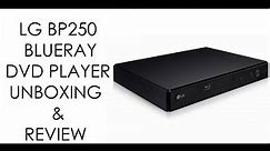 LG BP250 BLUERAY DVD PLAYER UNBOXING & REVIEW