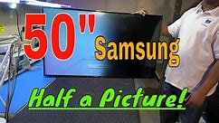 50 inch Samsung half dark picture. UN50NU6900B FULL TV repair.