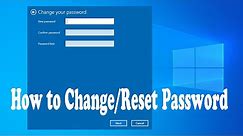 How to Change Windows 10 Login Password