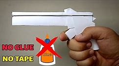 How to Make Paper GUN without Glue and Tape - DIY paper GUN that shoots