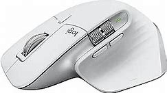 Logitech MX Master 3S - Wireless Performance Mouse, Ergo, 8K DPI, Track on Glass, Quiet Clicks, USB-C, Bluetooth, Windows, Linux, Chrome - Pale Grey - With Free Adobe Creative Cloud Subscription