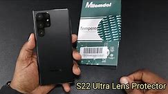 “Milomdoi” Tempered Glass Camera Lens Protectors for Samsung Galaxy S22 Ultra
