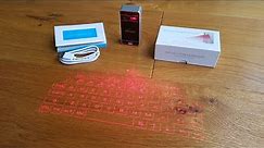 Laser Wireless Keyboard by Atongm Hands on Review and Test
