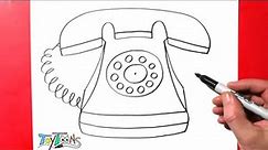 How to Draw a Telephone | Easy Step by Step Drawing Guide Tutorial