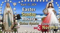 🌼EASTER SUNDAY Rosary🌼 DAY 3 DIVINE MERCY NOVENA for All Devout & Faithful Souls, Glorious Mysteries