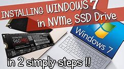 Add NVMe driver support to Windows 7 Installation