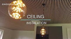 WOODFLEX Flexible Acoustic Wood Slat Wall & Ceiling Panels - Ceiling Instalation