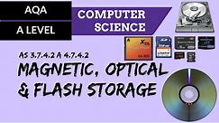 AQA A’Level Magnetic, optical and flash storage