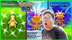 Charmander Community Day Classic And Shiny Shadow Zapdos Hunt in Pokemon GO