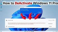 How to Deactivate Windows 11 Product Key - Removing Product Key