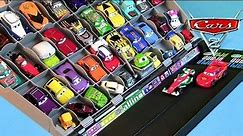40 Disney Cars Fan Stands Play n Display Storage Carry Case