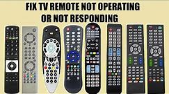 How to fix unresponsive TV remote control
