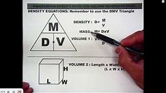 Density, Mass, Volume Calculations: NYS Intermediate Science Lab Practical Exam