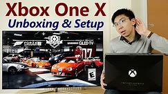 Microsoft Xbox One X Unboxing & Setup on Samsung QLED TV