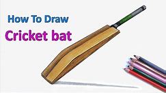 How to Draw Cricket Bat Step by Step (Very Easy)
