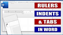 Rulers, Indents and Tabs in Word | Microsoft Word Tutorials