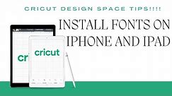 How to download fonts iPhone Cricut Design Space (Install fonts to iPad for Cricut)