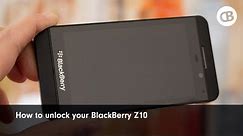 How to unlock your BlackBerry Z10