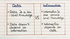 What is the difference between data and information with example?