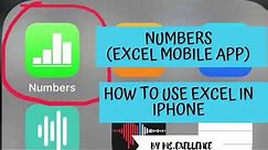 How to use numbers app in iphone