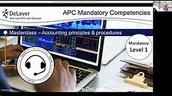 DeLever APC Masterclass: Mandatory Competency - Accounting Principles and Procedures (7 days)
