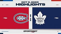 NHL Highlights | Canadiens vs. Maple Leafs - October 11, 2023