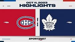 NHL Highlights | Canadiens vs. Maple Leafs - October 11, 2023