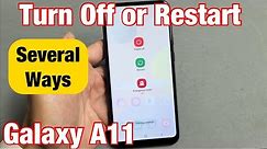 Galaxy A11: How to Turn Off or Restart (several ways)