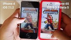 iPhone 4S iOS 9.3.5 vs. iPhone 4 iOS 7.1.2