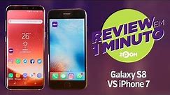 Samsung Galaxy S8 vs iPhone 7 - COMPARATIVO | REVIEW EM 1 MINUTO - ZOOM