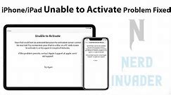 FIXED - Your iPhone could not be activated because the activation server is temporarily unavailable