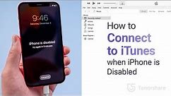 How to Connect to iTunes when iPhone is Disabled
