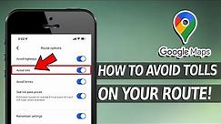 How to Avoid Tolls on Google Maps iPhone | Avoid Highways | Avoid Ferries
