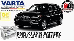 BMW X1 2016 Varta Battery replacement Battery Registration & Matching Complete Steps