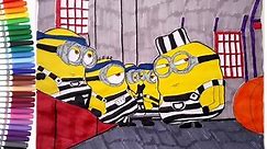 DESPICABLE ME 3 Minions Coloring Page Learn Colors For Kids