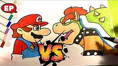 EASY How to Draw MARIO vs BOWSER | Mario Movie