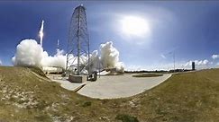 First rocket launch shot with 360 video