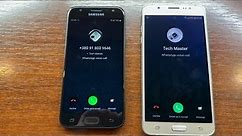 Samsung Galaxy J3 2017 vs Samsung Galaxy J7 2016 WhatsApp Incoming Calls. Android 9 & 8
