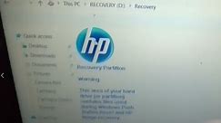 Can i delete Recovery partition drive in HP Pavilion Laptop Windows 10 Home