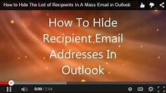How to Hide The List of Recipients In A Mass Email in Outlook