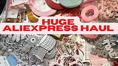 HUGE ALIEXPRESS HAUL - Cutting Dies, Stickers, Flat Backs, Embellishments, Ribbon & More!
