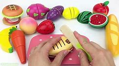 Learn Names of Fruit and Vegetables with Fish Apple Wooden Cutting Toys Learning Videos - video Dailymotion