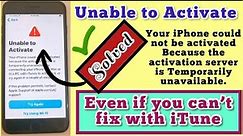 Unable to activate iPhone | because the activation server is temporarily unavailable