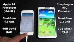 Samsung Galaxy Note 3 vs iPhone 5S Full Comparison