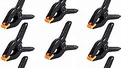 10 Packs of 3.5 inch Professional Plastic Small Spring Clamps Heavy Duty for Crafts and Backdrop Clips Clamps for Backdrop Stand,Photography, Home Improvement and so on