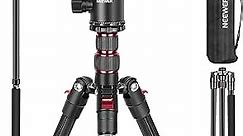 NEEWER 77 inch Camera Tripod Monopod for DSLR, Phone with 360° Panoramic Ball Head, 2 Axis Center Column, Arca Type QR Plate, Compact Aluminum Lightweight Travel Tripod 34lb Max Load, Bag Included